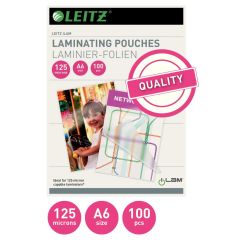 Folie de laminare A6, 125 microni, 100 coli/top, Leitz