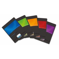 Caiet cu capse A5, 60file, coperta cartonata, dictando, diferite culori, Aurora Mano