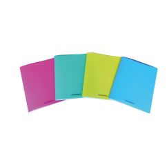 Caiet cu capse A4, 36file, coperta PP, velin, diferite culori, Aurora