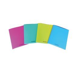 Caiet cu capse A4, 36file, coperta PP, velin, diferite culori, Aurora