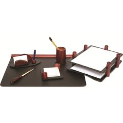 Set birou din lemn, 6 piese, mahon, Forpus