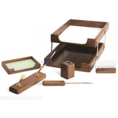 Set birou din lemn, 6 piese, stejar, Forpus