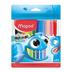 Carioca, 12 culori/set, Maped Color`Peps Ocean Pulse Jumbo