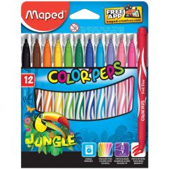Carioca, 12 culori/set, Maped Color`Peps Jungle