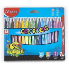 Carioca, 18 culori/set, Maped Color`Peps Jungle