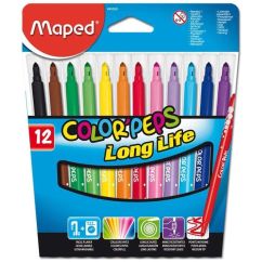 Carioca, 12 culori/set, Maped Color`Peps Long Life