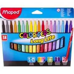 Carioca, 18 culori/set, Maped Color`Peps Long Life