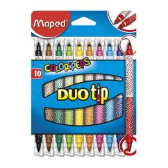 Carioca, 10 culori/set, Maped Color`Peps Duo Tip