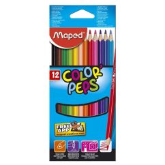 Creioane colorate, 12 culori/set, Maped Color`Peps