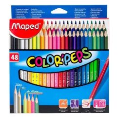 Creioane colorate, 48 culori/set, Maped Color`Peps Star