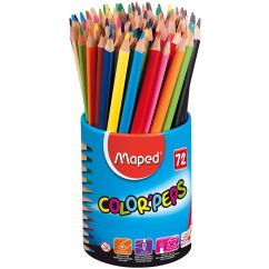 Creioane colorate, 72 culori/set, Maped School`Peps