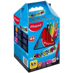 Creioane colorate, 144 culori/set, Maped School`Peps