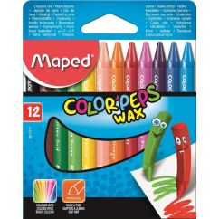 Creioane cerate, 12 culori/set, Maped Color`Peps
