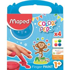 Set pictura cu degetele, 80 g, 4 culori/set Maped Color'Peps