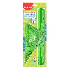 Set geometrie, 4 piese, 20 cm, Maped Flex