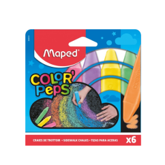 Creta astfalt, colorata, 6 culori/set, Maped Color'Peps