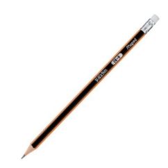 Creion grafit, 2B, cu radiera, Maped Black`Peps
