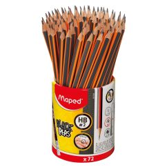 Creion grafit, Hb, cu radiera, 72 buc/set Maped Black`Peps