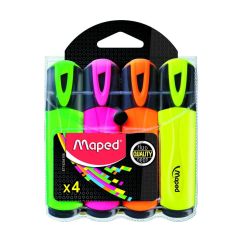 Textmarker, 4 culori/set, Maped Fluo'Peps Classic