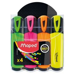 Textmarker, 4 culori/set, Maped Fluo'Peps Classic