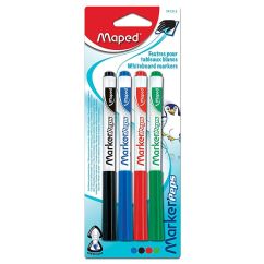 Marker Whiteboard, 4 culori/set, Maped Marker'Peps