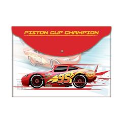 Mapa plastic cu buton A4, Cars