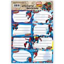 Etichete scolare, 40 buc/set, Spiderman