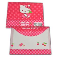 Mapa plastic cu buton A4, Hello Kitty