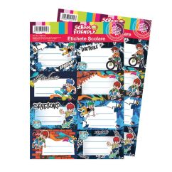 Etichete scolare, xoxo, 40 buc/set, School Friendly