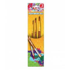 Pensule, varf ascutit, 3 buc/set, School Friendly