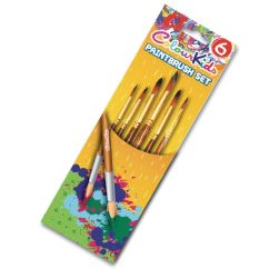 Pensule, varf ascutit, 6 buc/set, School Friendly