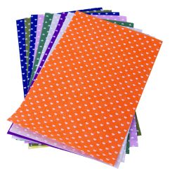 Hartie fetru A4, 1 mm, 10 coli/set, diverse culori, imprimeu inimi, Standard
