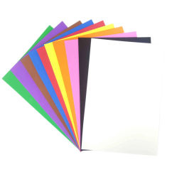 Hartie gumata A4, 2 mm, diverse culori, 10 coli/set, Standard