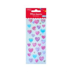 Accesorii creatie, abtibild, inimi, 33 buc/set, diferite culori, Daco