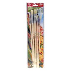 Pensule, par porc, varf rotund si drept, 5 buc/set, Daco