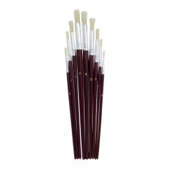 Pensule, par porc, varf rotund, 9 buc/set, Standard