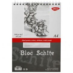 Bloc schite A4, 160 g/mp, 30 file, Daco