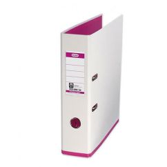Biblioraft plastifiat int-ext A4, 80mm, alb/roz, Elba MyColour