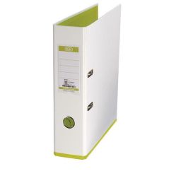 Biblioraft plastifiat int-ext A4, 80mm, alb/verde, Elba MyColour