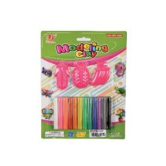 Set plastilina si sabloane, 150 g, 12 culori/set, diferite culori, Standard