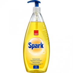Detergent lichid pentru vase, cu pompita, 1L, lamaie, Sano Spark