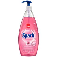 Detergent lichid pentru vase, cu pompita, 1L, migdale, Sano Spark