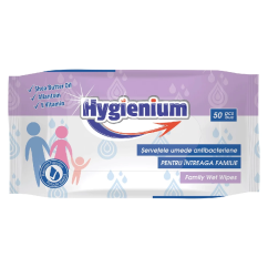 Servetele umede antibacteriene si dezinfectante, 50 buc/pachet, Hygienium - produs BIOCID