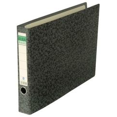 Biblioraft carton A3, landscape, 55mm, negru marmorat, Elba