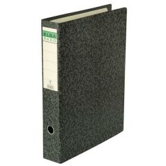Biblioraft carton A3, portrait, 80mm, negru marmorat, Elba