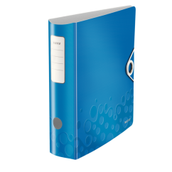 Biblioraft polyfoam A4, 75mm, 180 grade, albastru metalizat, Leitz Active WOW