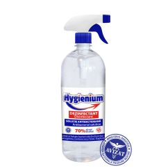 Solutie antibacteriana si dezinfectanta pentru maini, 70% alcool etilic, cu pulverizator, 1000 ml, Hygienium - produs BIOCID