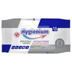 Servetele umede antibacteriene si dezinfectante, de buzunar, 15 buc/pachet, Hygienium - produs BIOCID