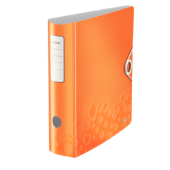 Biblioraft polyfoam A4, 75mm, 180 grade, portocaliu metalizat, Leitz Active WOW