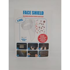 Viziera protectie fata, PCV, transparenta, ajustabila, reutilizabila, 2 buc/set